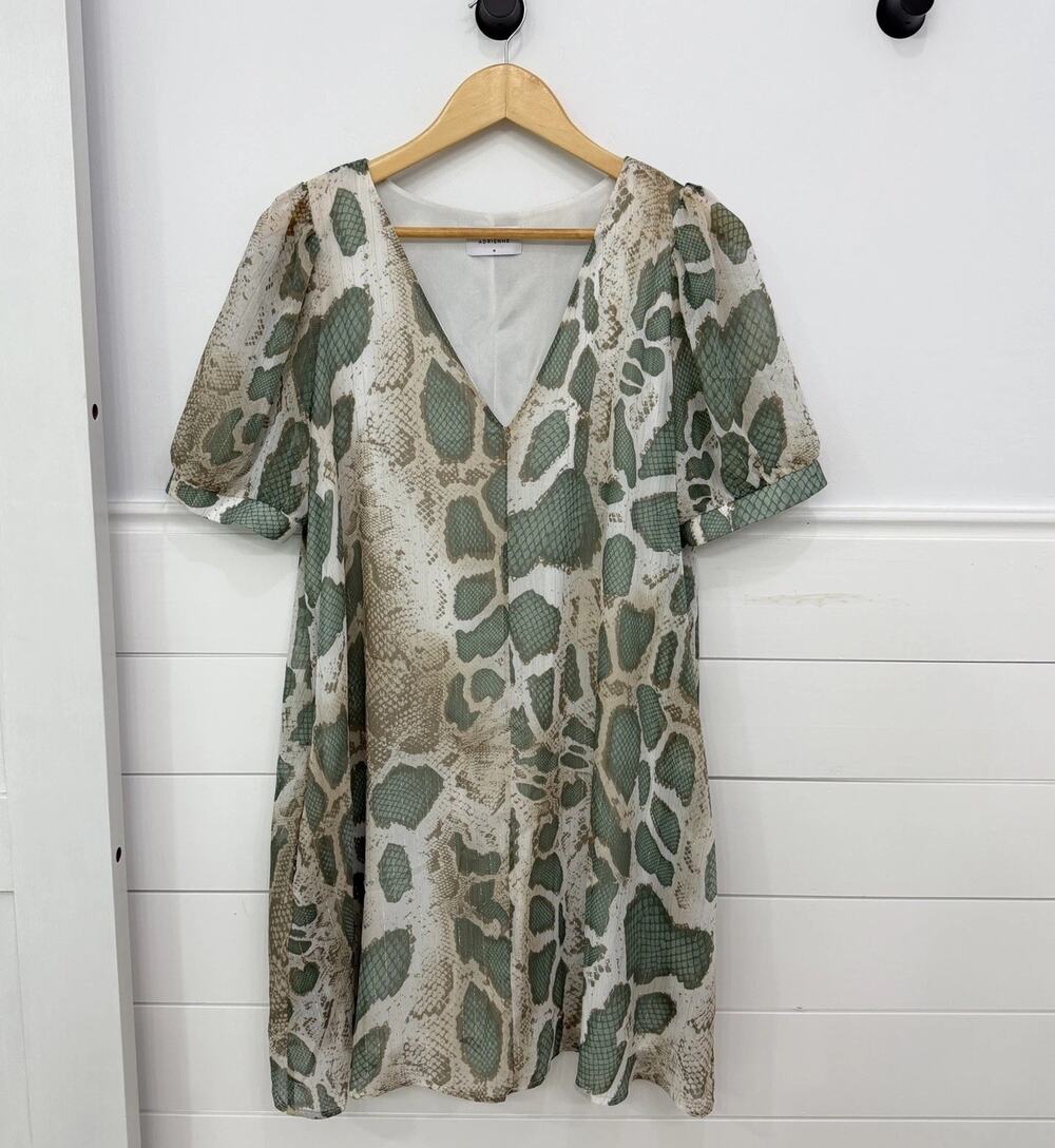 Women’s Adrienne V Neck Printed Dress Size Medium M